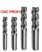Frez 3 piórowy fi 2 x 12 x 38 mm węglikowy do ALUMINIUM