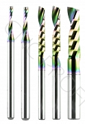 Frez węglikowy 1-piórowy DLC fi 3.175 x 17 x 3.175 x 38 mm
